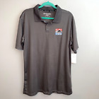 Nwt Holloway Key West Embroidered Golf Short Sleeve Polo Shirt Grey Men's Large