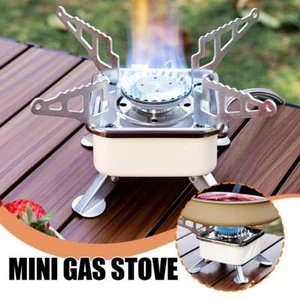 Outdoor Mini Small Square Stove Gas Stove Portable Camp^ Folding Stove U1O9 H6D1 - Picture 1 of 14