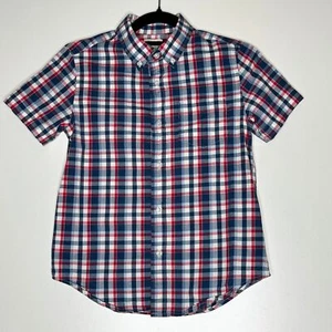 J. Crew CrewCuts Short Sleeve Plaid Flex Washed Shirt Kids Boy's Size 8 - Bild 1 von 10