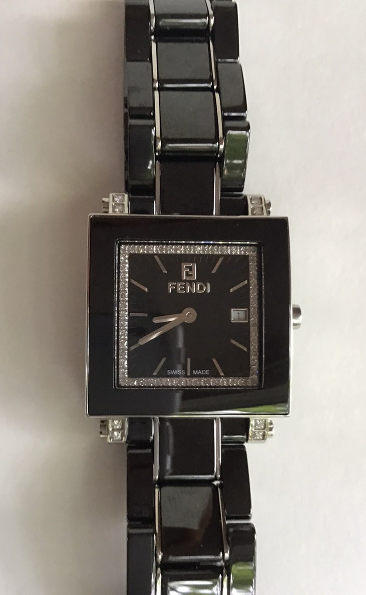 Fendi Stainless Steel Case Ceramic Band Wristwatches for Fendi Stainless Steel Case Ceramic Band Wristwatches for
