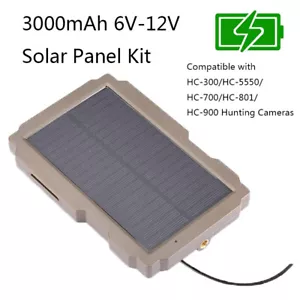3000mAh 6V-12V Solarpanel Set wiederaufladbares Solar Ladegerät für Trail Kamera - Bild 1 von 9