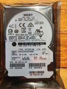 UCS-HD18TB10KS4K HUC101818CS4200 CISCO 1,8 To 10K 12G SFF 2,5" SAS, 58-100141-01 - Photo 1/1
