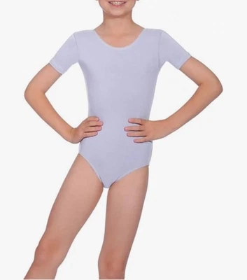 NEW Roch Valley Lilac Cotton Short Sleeve Ballet Leotard Age 11-13 146-152cm - Image 1 of 4