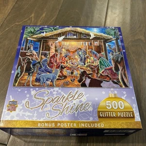 MasterPieces 500 Piece Glitter Christmas Jigsaw Puzzle - Star of Bethlehem : , - Picture 1 of 3