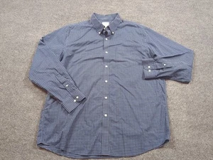 LL Bean Shirt Men XL Blue Check Long Sleeve Button Cotton Traditional Preppy - Picture 1 of 7