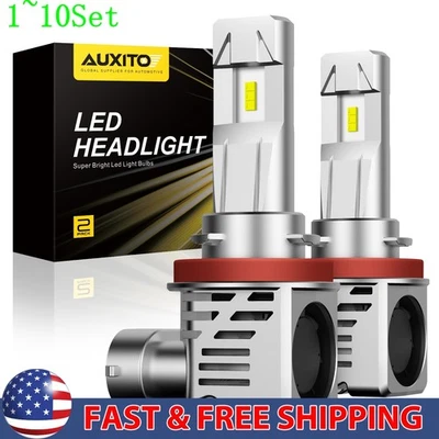 Светодиодная лампа ближнего света AUXITO H11/H8 суперяркая 6500K 24000 лм M3 1–10 комплект - Изображение 1 из 4