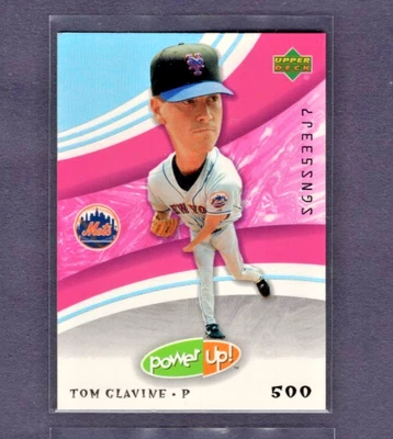 2004 UPPER DECK POWER UP! 500 PINK/LAVENDER #62 TOM GLAVINE METS RARE SSP - Image 1 of 2