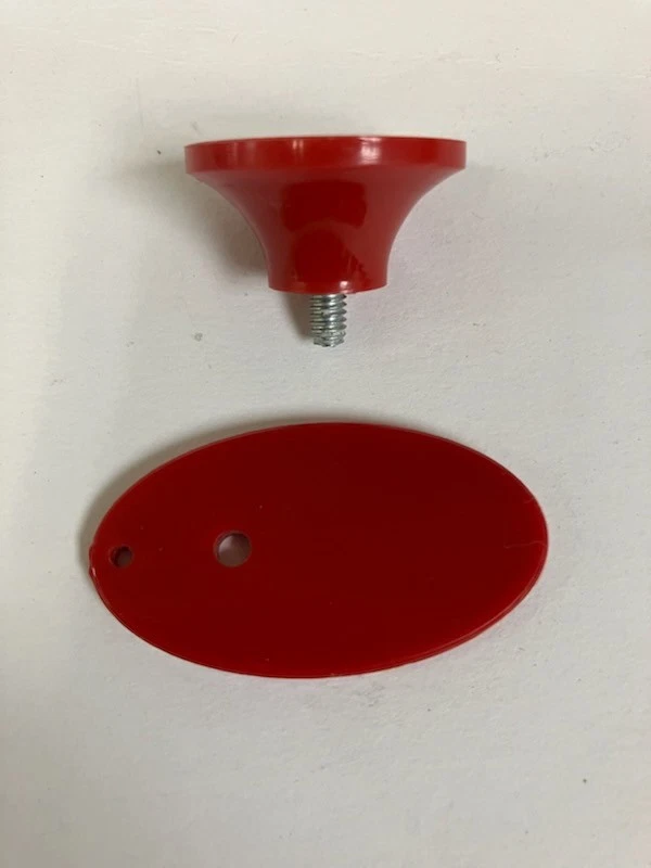 Vibroplex genuine parts #4000 finger piece, #4001 thumb piece, #4026 screw RED - Image 1 of 1