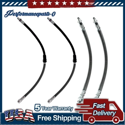 4X Línea de freno de manguera hidráulica de freno delantero trasero para Mercedes-Benz GLK250 2014-2015 Foto 1 de 4