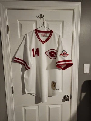 100% Authentic Mitchell & Ness 1988 Pete Rose Cincinnati Reds Jersey Sz 52 XXL  - Image 1 of 4