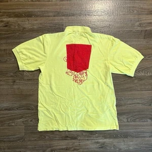 Vintage / Y2K Coogi Collared Bright Yellow Shirt Mens 2000s Embroidery Size 2XL - Picture 1 of 8