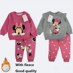2pcs Set Winter Clothes Long Sleeve Minnie Sweater + Thick Pants - Picture 1 of 15