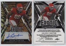 2023 Leaf Exotic Tiger Mojo /8 Jalen Carter #BA-JC1 Rookie Auto RC