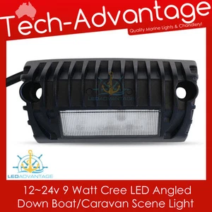 12V/24V 9W ANGLED SURFACE MOUNT LED SCENE AWNING LIGHT 500 LUMENS BOAT/CARAVAN - Picture 1 of 1