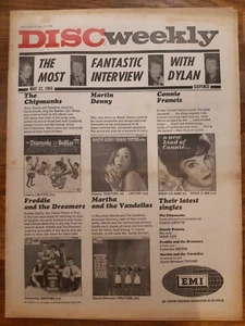 Disc Weekly Newspaper May 22nd 1965 Bob Dylan  - Picture 1 of 3