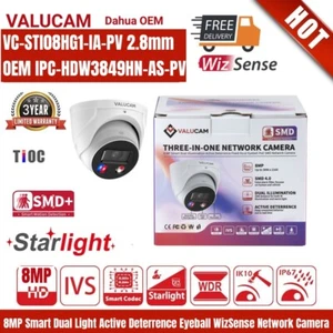 Telecamera IP 4P Dahua OEM 4K a colori microfono AI PoE VC-STI08HG1-IA-PV 2 vie audio - Foto 1 di 24