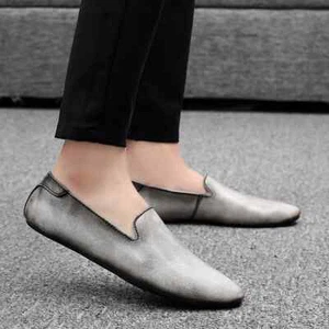 Men Casual Shoes Slip On Flats Light Comfortable Loafers Outdoor Walking Shoes - Picture 1 of 20