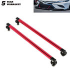 Adjust Front Bumper Lip Splitter Strut Rod Tie Support Bars Red For Honda 8-11&quot;