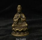Chinese Buddhism Brass Copper Seat Kwan-Yin Guan Yin Goddess Statue Sculpture