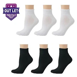 12 Pairs Men Women Athletic Ankle Socks Soft Cotton Half Cushion Size 9-11,10-13 - Picture 1 of 11