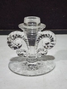Vintage Fostoria Willowmere Etched Glass Candlestick Single Light - Picture 1 of 4