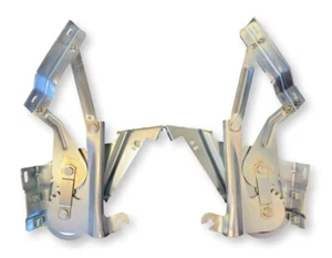 57 Chevy Steel Hood Hinges Pair Cad Plated 1957 Chevrolet New - Bild 1 von 2