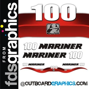 Kit de calcomanías/pegatinas fueraborda EFI Mariner 100 hp 4 tiempos - Imagen 1 de 1