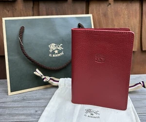 Neu Vintage IL Bisonte Reisepassetui Notizbuch Hülle pflanzlich gegerbtes Leder - Bild 1 von 7