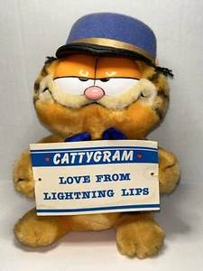 Dakin Garfield Cattygram Love From Lightning Lips Plush Stuffed Animal VTG Stain - Picture 1 of 12