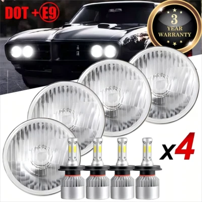 4x 5.75" inch LED Headlights HI/LO White Beam for Pontiac GTO Firebird 1964-1972 - Image 1 of 4