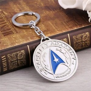 Star Trek Academy Metal Key chain Chrome blue color Collectible gift decor - Picture 1 of 8