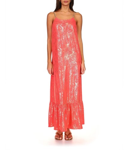 Abito grande nuovo con etichette $165 MICHAEL Michael Kors Sangria oro maxi catena