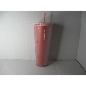 Starbucks 24oz Pink Ombre Tumbler With Straw - Kiss Print Design - Bild 1 von 2
