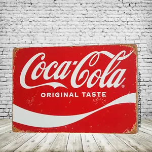 Coca Cola Blechschild Vintage Nostalgie Retro 20x30cm Bar Kneipe Wanddeko Rot - Bild 1 von 3