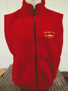 Chaleco polar USS St Paul CA-73 Baltimore barco crucero pesado para hombre Sierra Pacífico M - Imagen 1 de 9