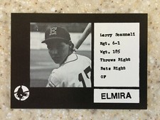 1987 Elmira Pioneers card #5, Larry Scanneli OF, mt/nrmt