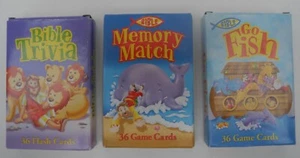 BIBLE GO FISH MEMORY MATCH BIBLE TRIVIA PLAYING CARD GAMES FOR CHILDREN - Picture 1 of 4