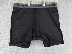 Club Ride Cycling Shorts Adult Extra Large Gray Nylon Spandex Chamois Liner - Picture 1 of 15