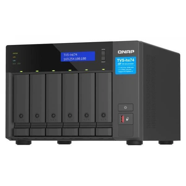 QNAP TVS-h674 3,5" SATA/M.2 Intel Core i5 Array di Archiviazione NAS a 6 Alloggiamenti, 32GB