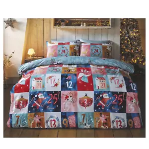 Funda de edredón y fundas de almohada para calendario de Adviento - Juegos de cama festivos de Navidad - Imagen 1 de 1