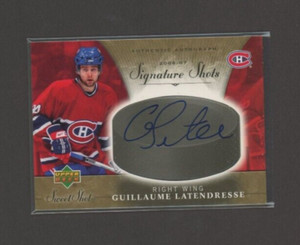 2006-07 Sweet Shot Signature Shots/Saves Autograph #SSGL Guillaume Latendresse