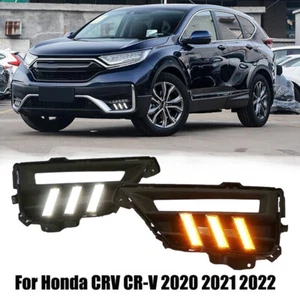 LED DRL Driving Fog Light Turn Signal Lamps 2-Color For Honda CRV CR-V 2020-2022 - Picture 1 of 9