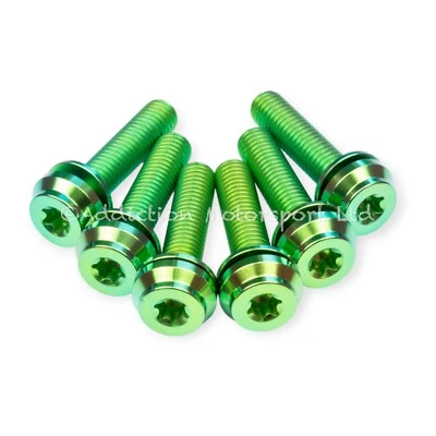 6x Tornillos de triple abrazadera de titanio verde M8x35 mm para BMW S 1000 R 2020-2023 Foto 1 de 4