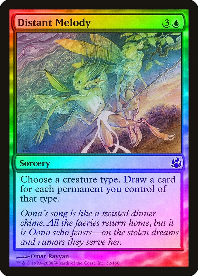 Distant Melody FOIL Morningtide HEAVILY PLD Blue Common MAGIC MTG CARD ABUGames - Image 1 of 1