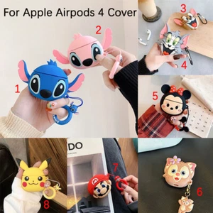 3D Cute Cartoon Silicone Earphone Case For 2024 Apple Airpods 4 Protective Cover - Picture 1 of 46