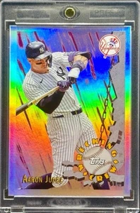 Tarjeta de inversión refractor bola de demolición Aaron Judge rara Topps Yankees MVP COMO NUEVA - Imagen 1 de 2