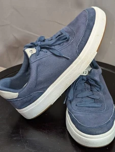 Kizik Prague Hands Free Sneakers Damengröße 9 blau Wildleder Canvas Freizeitschuhe - Bild 1 von 9