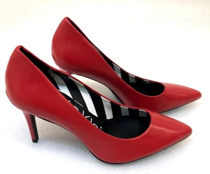 Zapatos de salón Calvin Klein Gayle para mujer Stiletto CUERO ROJO talla 5 4" tacón - Imagen 1 de 9
