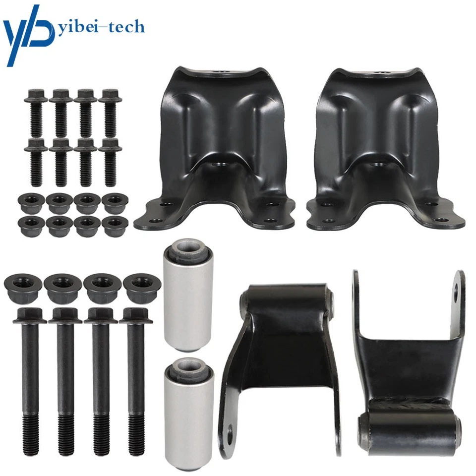 Kit de soporte y grillete de suspensión de resorte de hoja trasera para Ford Ranger 722-001 722-010 Foto 1 de 4