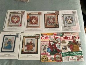Lot Of Joan Elliott Cross Stitch Pattern And 2 Cross Stitch Collection Magazines - Picture 1 of 1